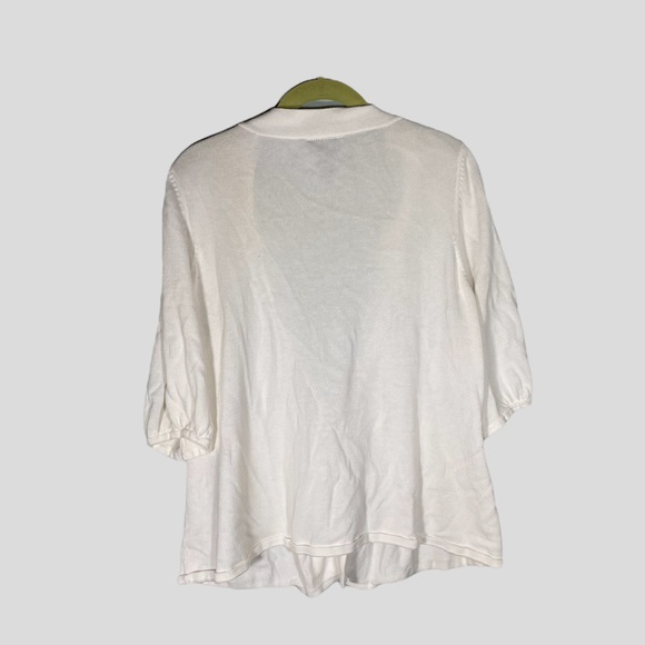 Lane Bryant White Short Sleeve Sweater - Picture 4 of 5